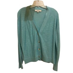 LOFT Women's Sky Blue Cardigan
